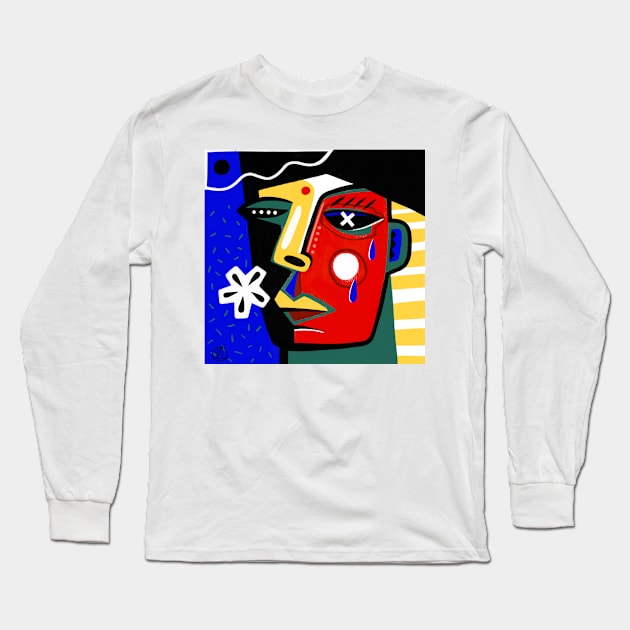 Art face Long Sleeve T-Shirt by Daria Kusto